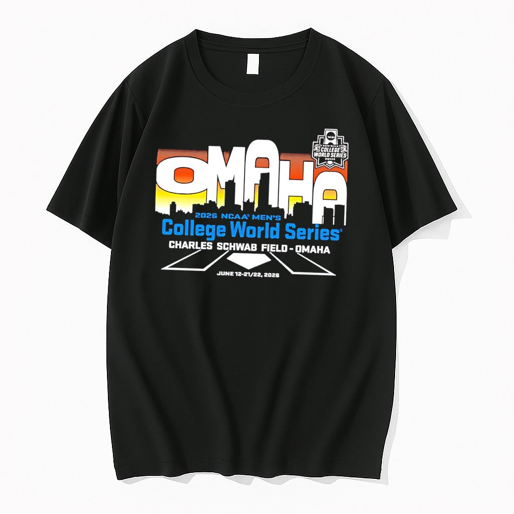 2026 Ncaa Mens College World Series Charles Schwab - Adult & Kids T-Shirts, Sweatshirts & Hoodies apparel design preview 1