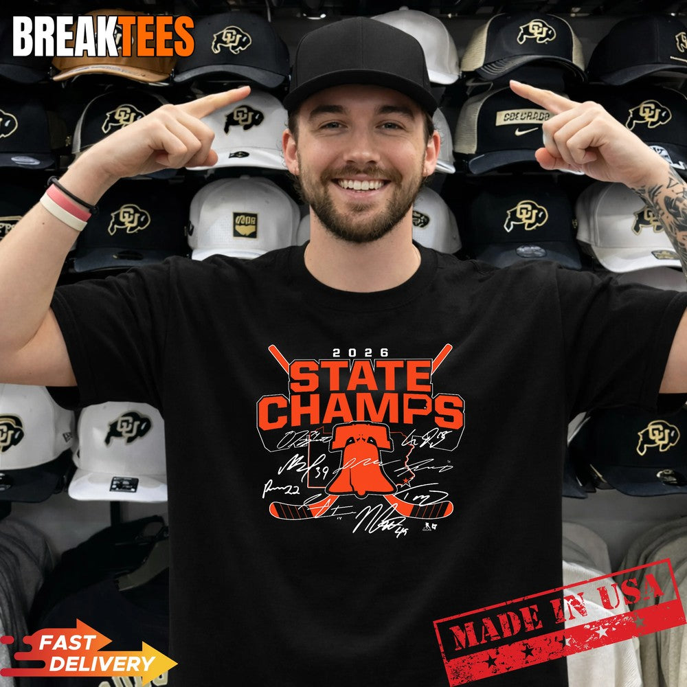 2026 State Champs Philadelphia Hockey - Adult & Kids T-Shirts, Sweatshirts & Hoodies apparel design preview 1
