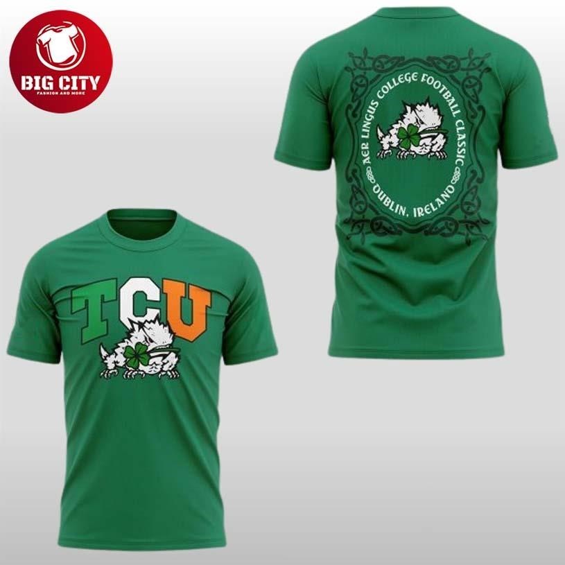 2026 TCU Horned Frogs x Irish Day Ireland Game Two - Adult & Kids T-Shirts, Sweatshirts & Hoodies apparel design preview 1