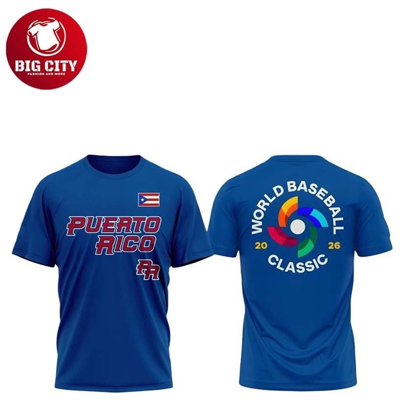 2026 World Baseball Classic Puerto Rico Two Sided - Adult & Kids T-Shirts, Sweatshirts & Hoodies apparel design preview 1