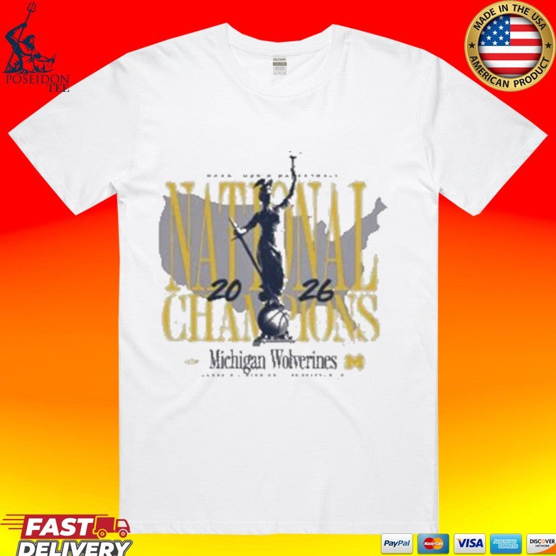 2026 Men's Basketball Michigan Wolverines National - Adult & Kids T-Shirts, Sweatshirts & Hoodies apparel design preview 1