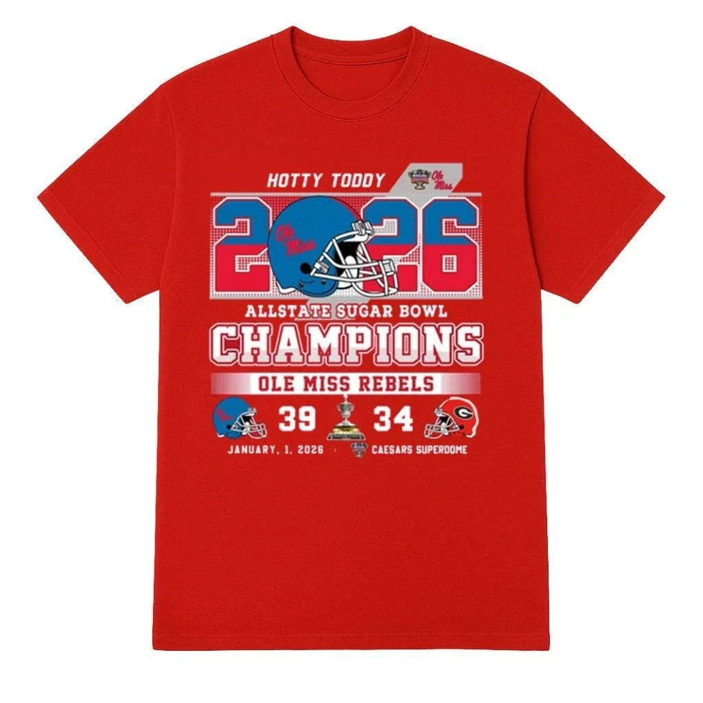 2026 Ole Miss Sugar Bowl Champs Hotty Toddy - Adult & Kids T-Shirts, Sweatshirts & Hoodies apparel design preview 1