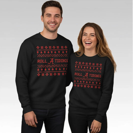 Alabama Crimson Tide Roll Tidings Ugly Christmas Sweater - Gift Idea product image