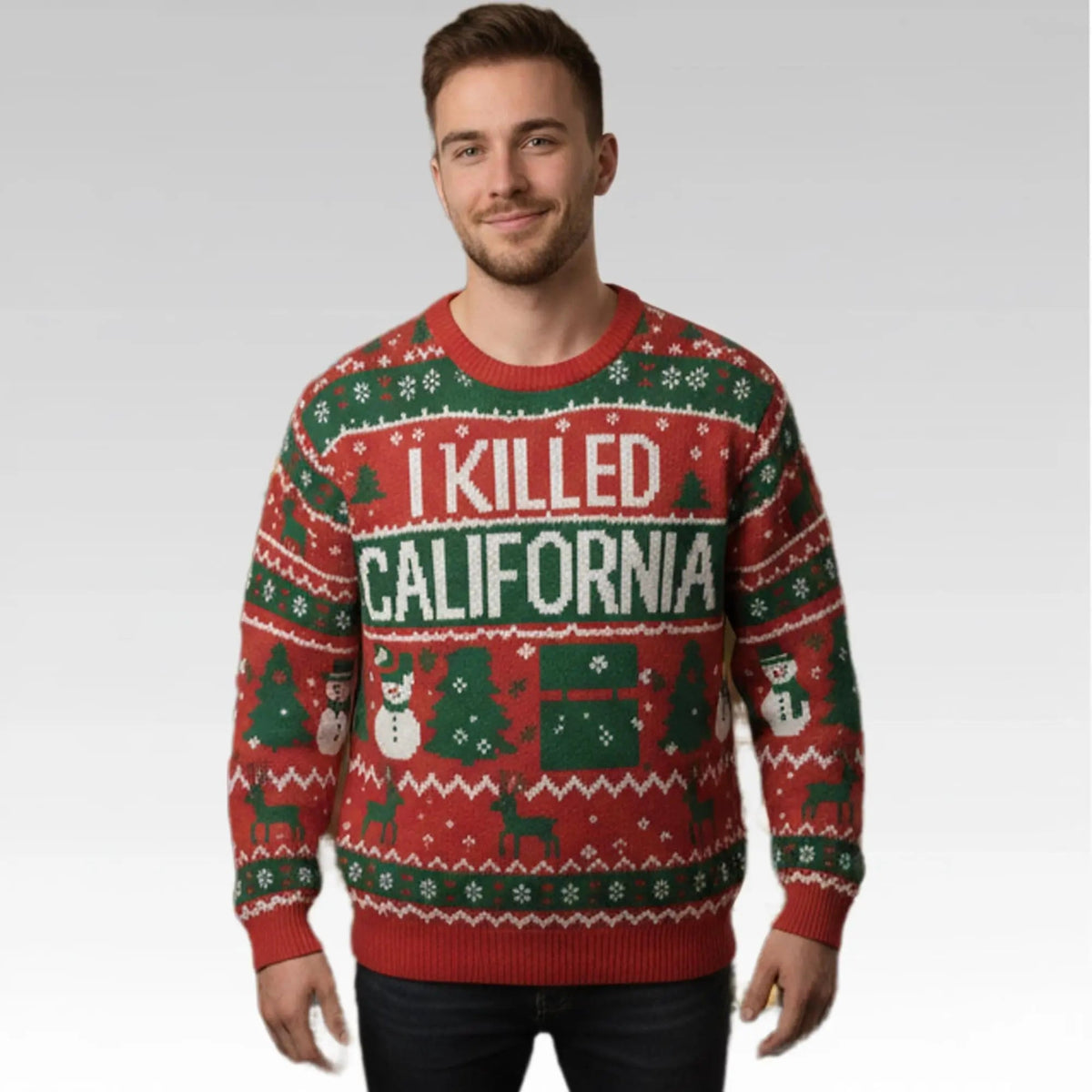 Gavin Newsom I Killed California Ugly Christmas Sweater - Holiday Gift product image