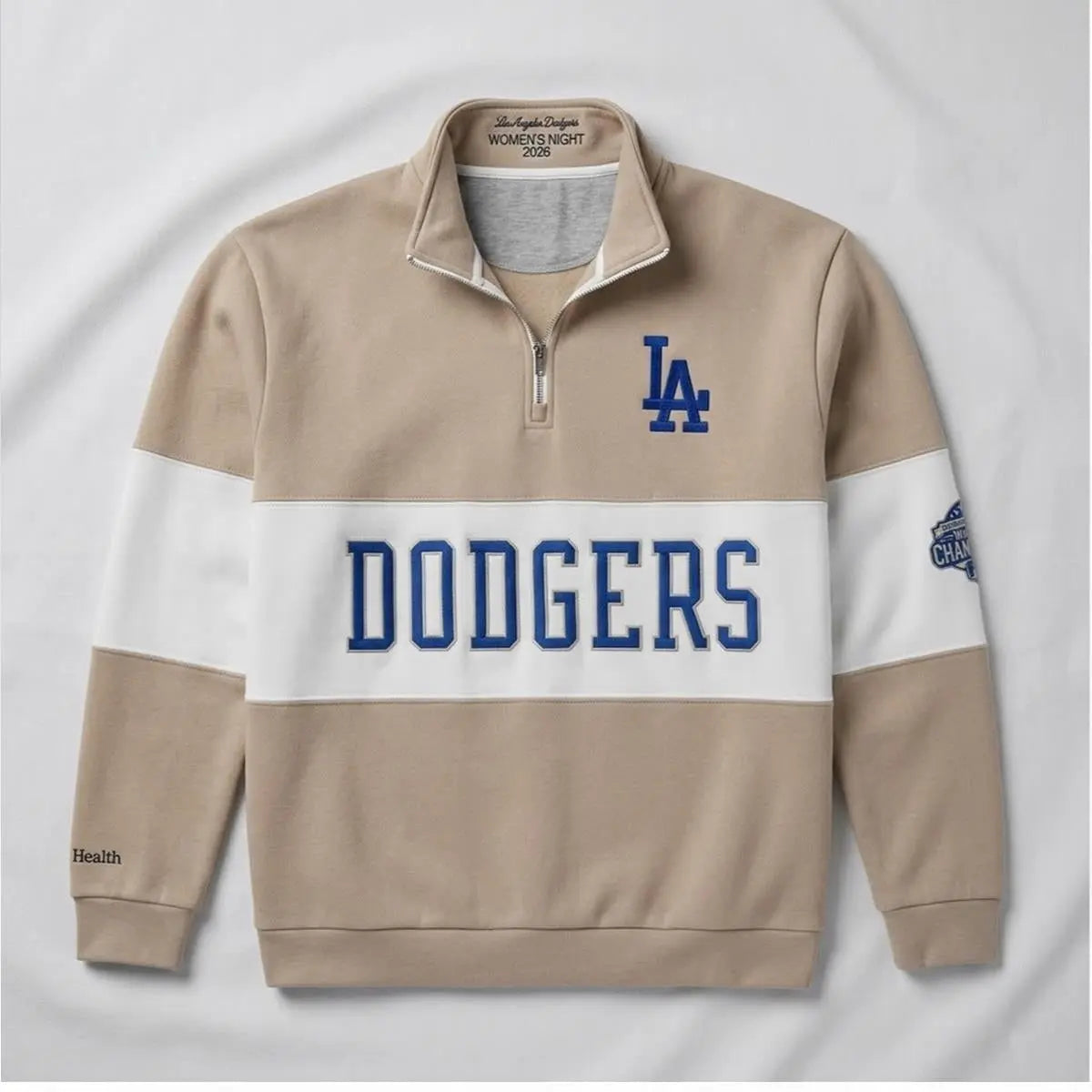 LA Dodgers Women’s Night Quarter Zip Giveaway Graphic Sweater - Gift Idea product image 2