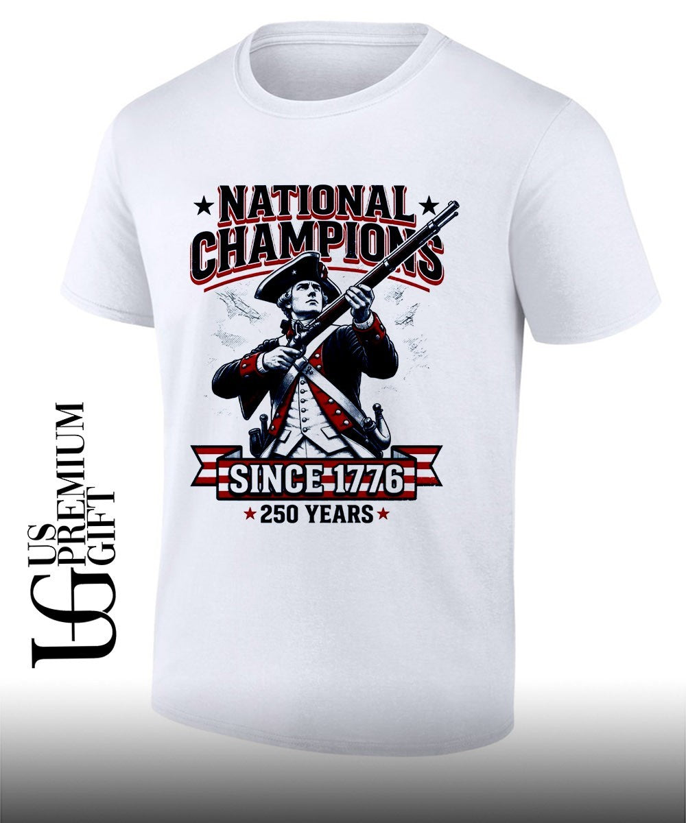 250 Years American Revolutionary War Soldier National - Adult & Kids T-Shirts, Sweatshirts & Hoodies apparel design preview 1