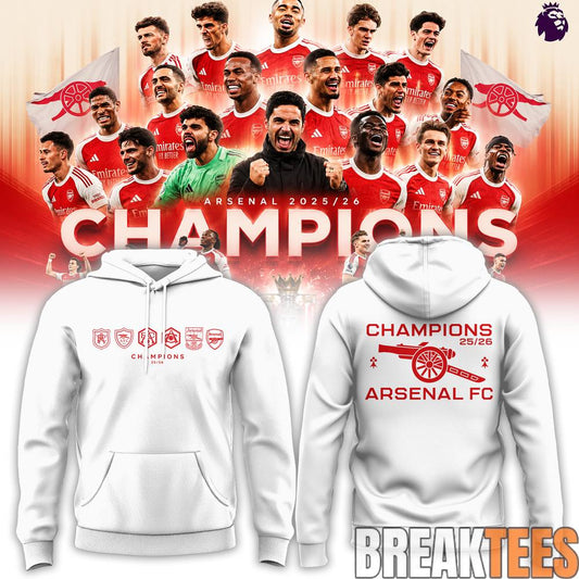 '26 Arsenal Premier League Champions "Gunners" - Adult & Kids T-Shirts, Sweatshirts & Hoodies apparel design preview 1