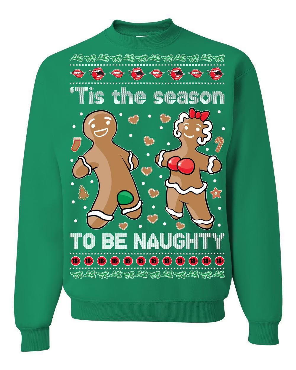 Gingerbread cookies tis the season to be naughty Christmas Sweater - Holiday Gift product image 3