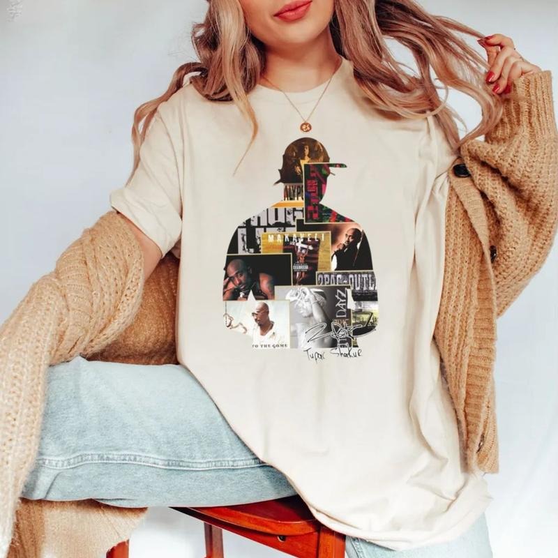 2pac Album Tupac 90s Hip Hop Legends Rapper Short - Adult & Kids T-Shirts, Sweatshirts & Hoodies apparel design preview 1