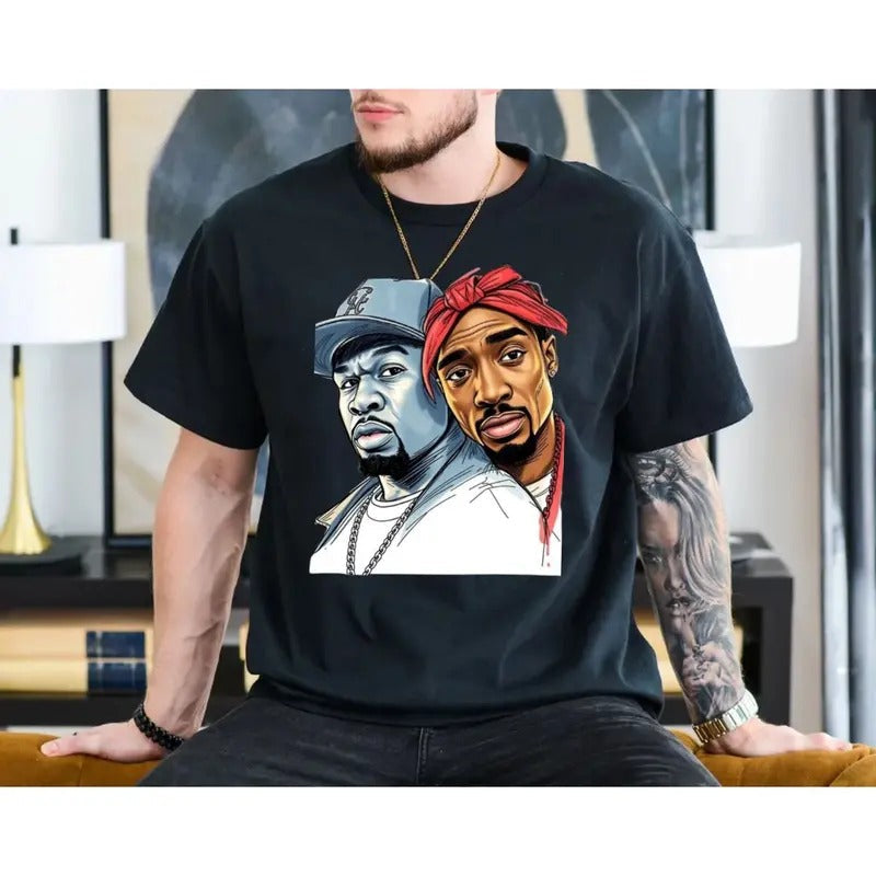 2pac Ice Hip Hop Legends Rap Fan Short Sleeve - Adult & Kids T-Shirts, Sweatshirts & Hoodies apparel design preview 1