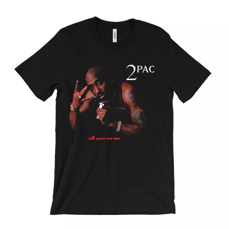 2pac All Eyez Me Album Art Vntg Rap Tupac Death Row - Adult & Kids T-Shirts, Sweatshirts & Hoodies apparel design preview 1