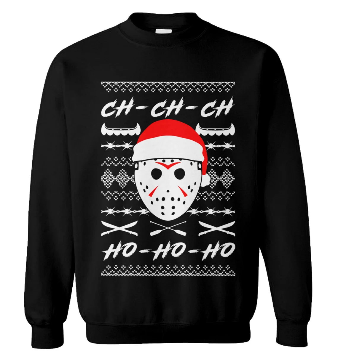 Jason Voorhees santa Ch Ch Ch Ho Ho Ho Christmas Sweater - Holiday Gift product image 4
