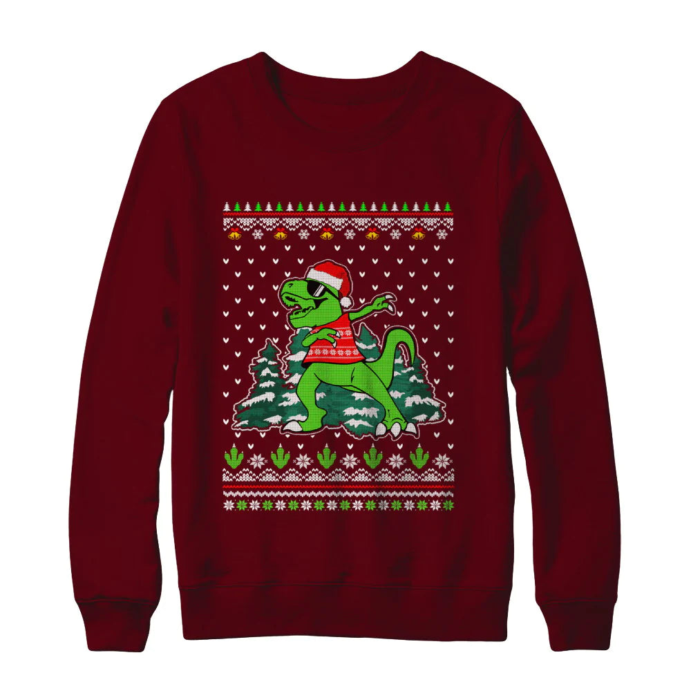 Dabbing dinosaur Christmas Sweater - Holiday Gift product image 4
