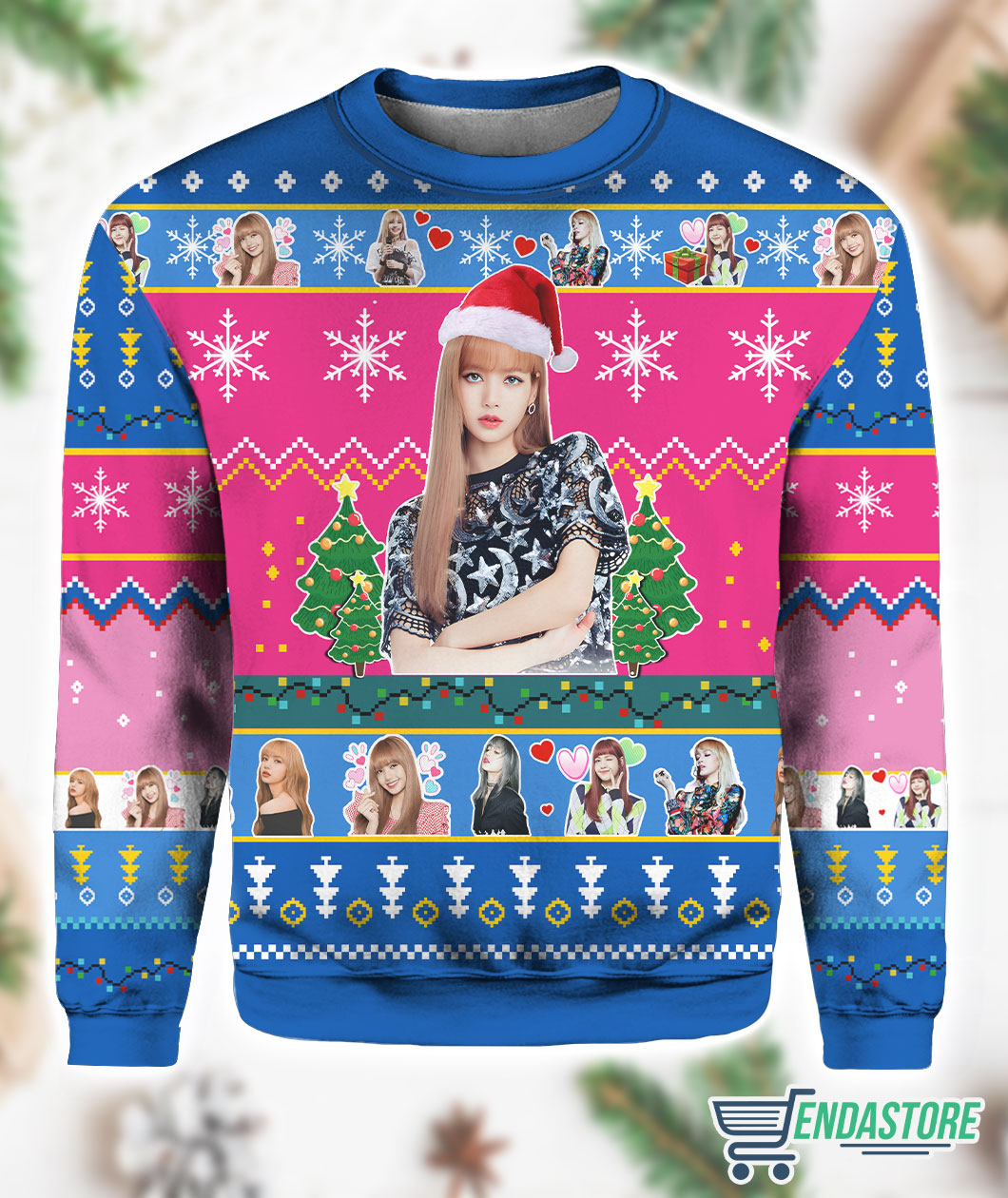 Lisa Black Pink 3D Ugly Christmas Sweater - Holiday Gift product image 3
