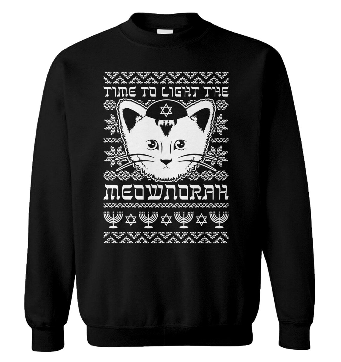 Time to light the Meownorah Christmas Sweater - Holiday Gift product image 4