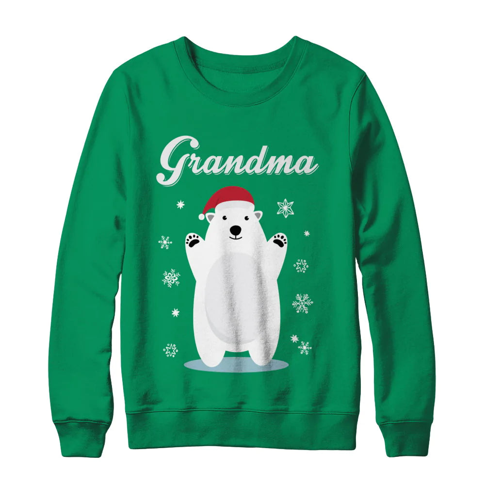 Grandma bear Christmas santa pajamas Christmas Sweater - Holiday Gift product image 4
