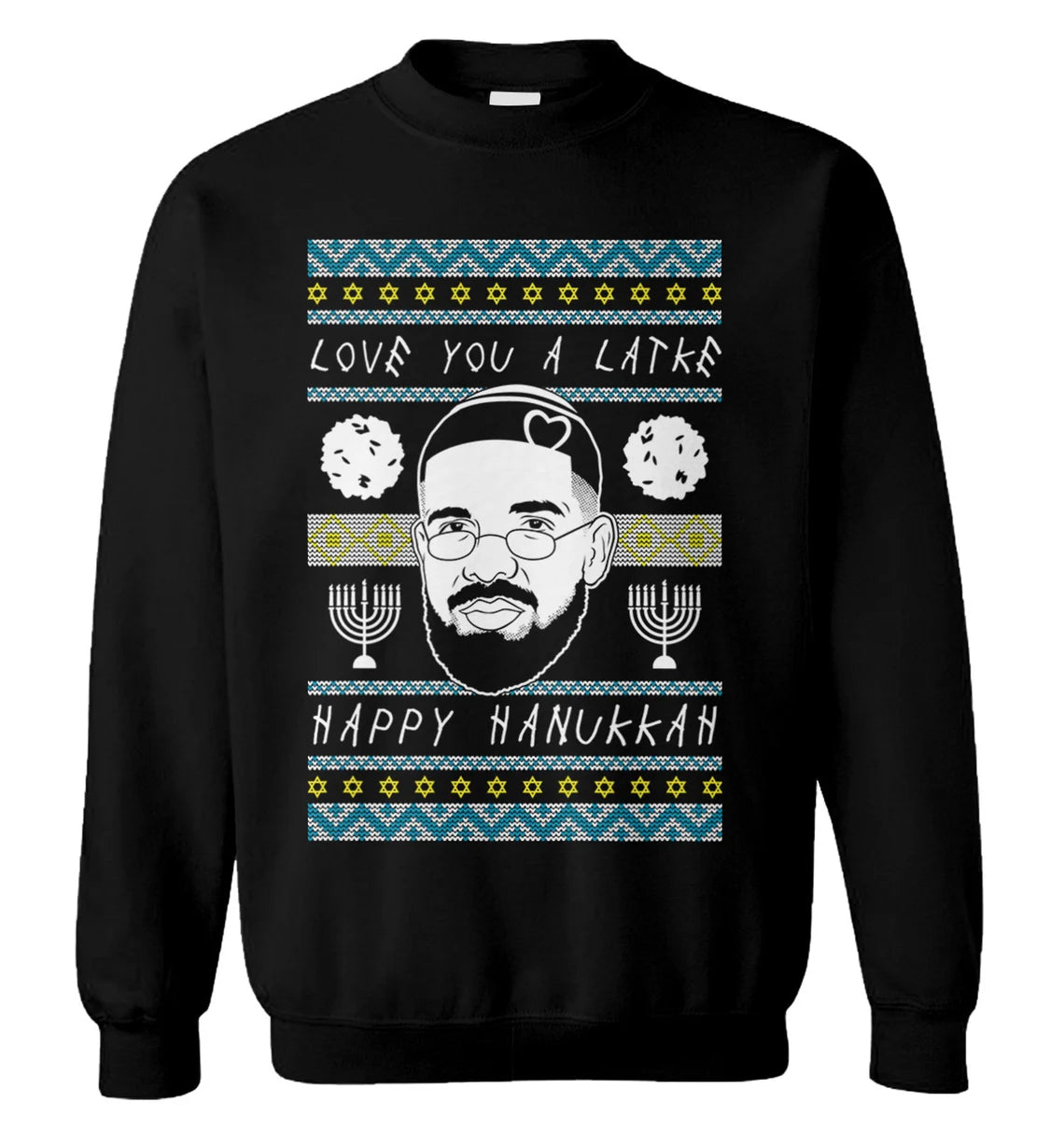 Drake love you a latke happy hanukkah Christmas Sweater - Holiday Gift product image 4