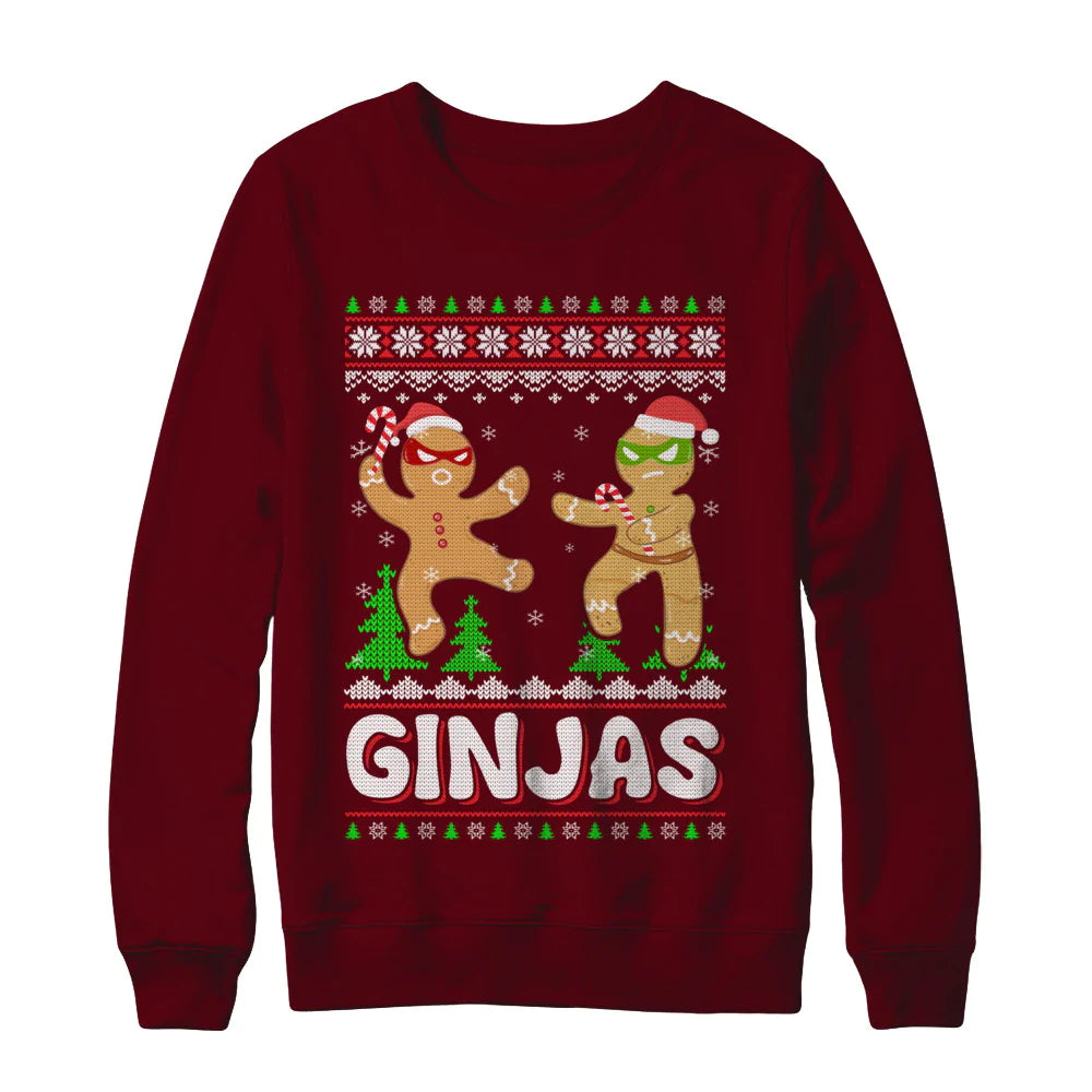 Ginjas gingerbread ninjas Christmas Sweater - Holiday Gift product image 4