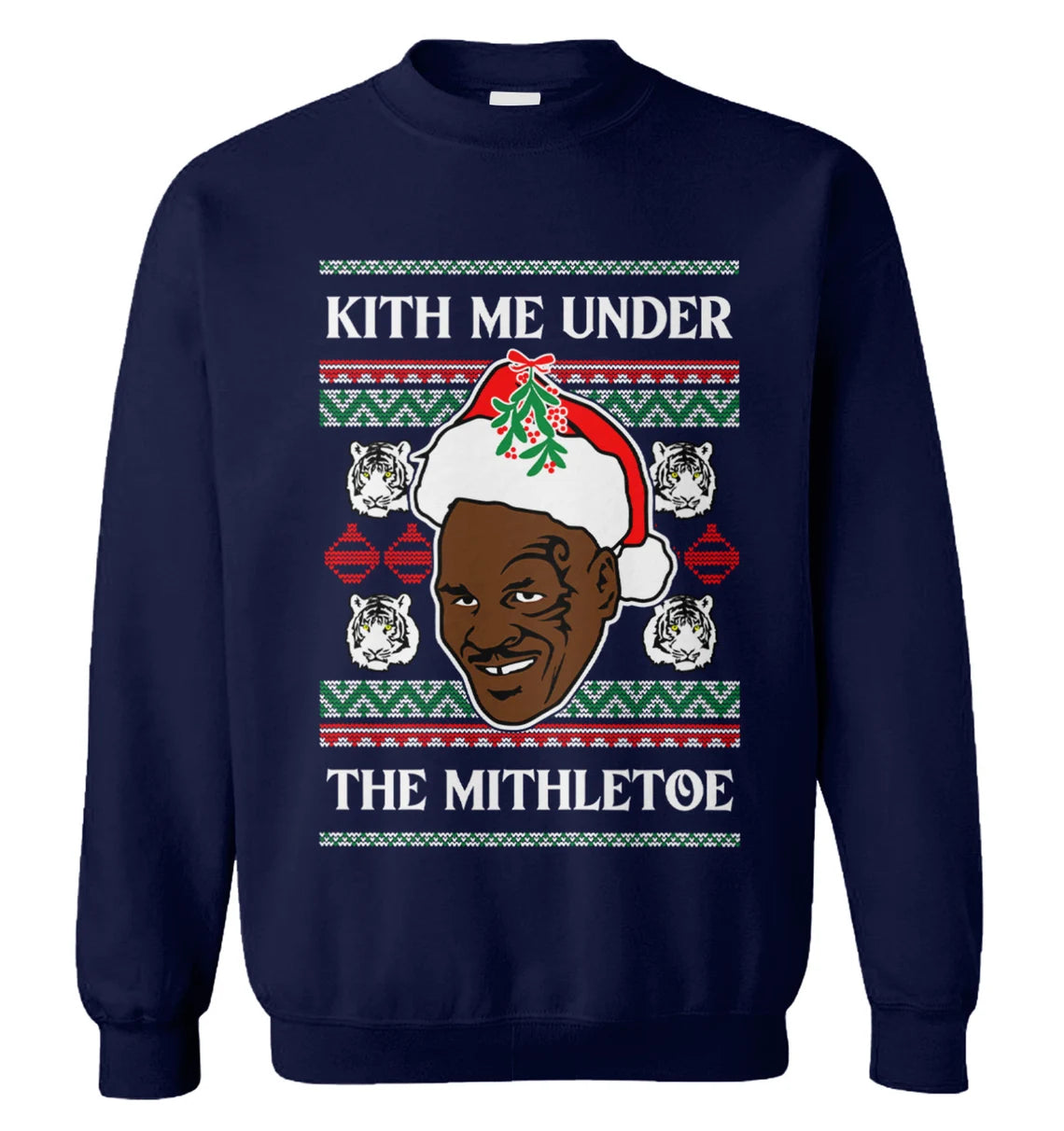 Mike Tyson kith me under the mistletoe Christmas Sweater - Holiday Gift product image 4