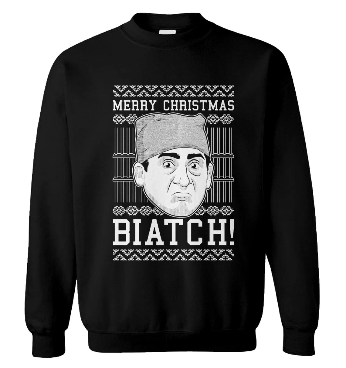 Michael Scott merry christmas biatch Christmas Sweater - Holiday Gift product image 4