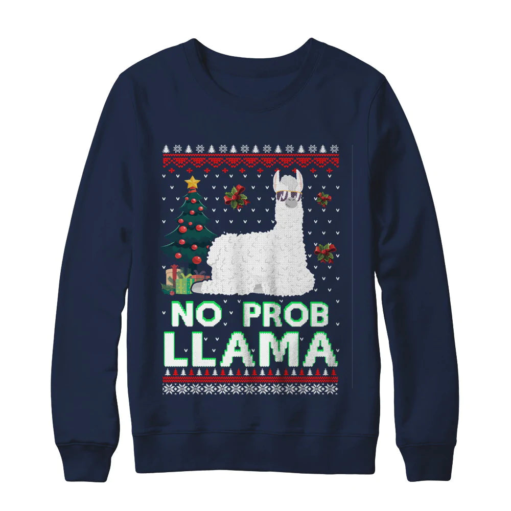 No prob llama Christmas Sweater - Holiday Gift product image 4