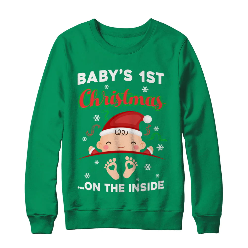 Baby’s 1st Christmas on the inside Christmas Sweater - Holiday Gift product image 4