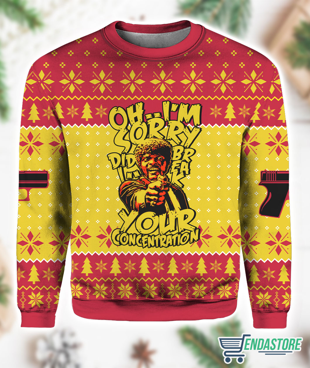 Samuel L Jackson 3D Ugly Christmas Sweater - Holiday Gift product image