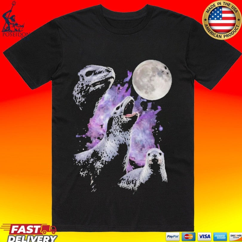 3 Seals Howling At The Moon - Adult & Kids T-Shirts, Sweatshirts & Hoodies apparel design preview 1