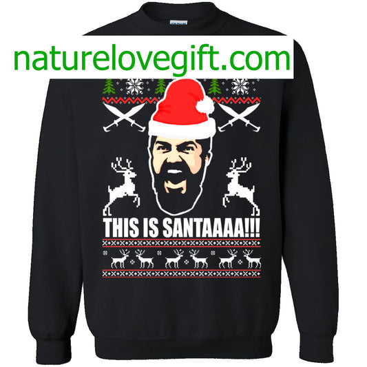 300 Rise Of An Empire – This Is Santaaa Christmas Sweater - Holiday Gift product image