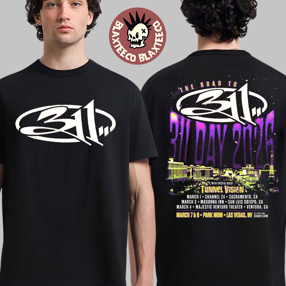 311 The Road To Day 2026 On March In California And - Adult & Kids T-Shirts, Sweatshirts & Hoodies apparel design preview 1