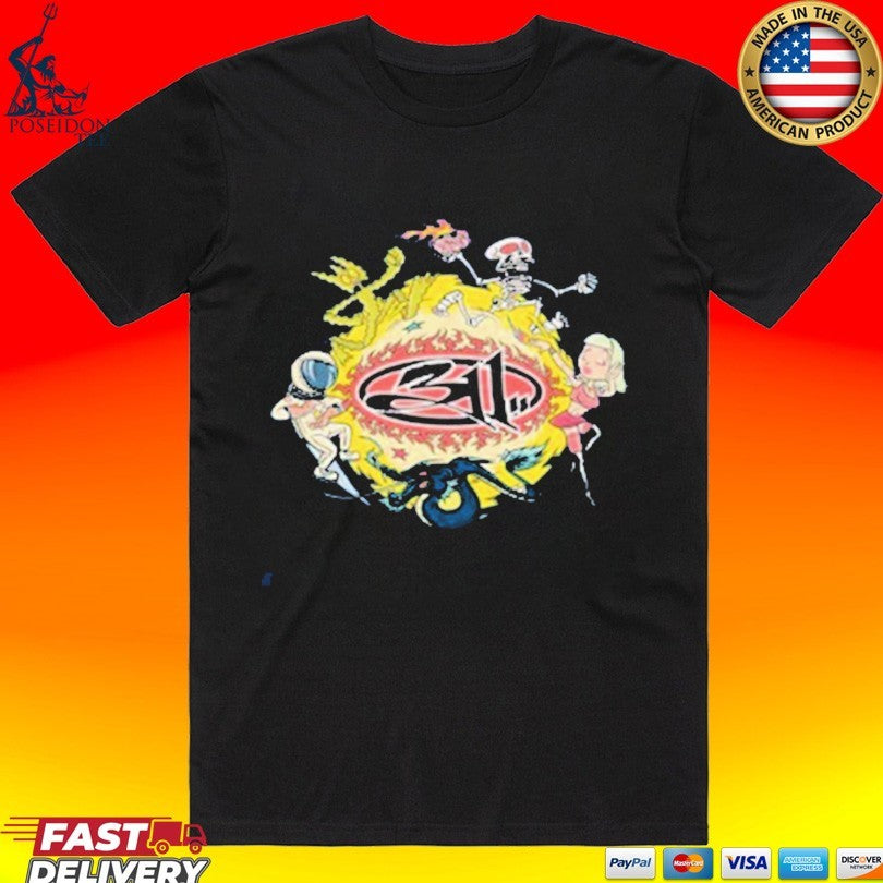 311 Merch Burning Fireball - Adult & Kids T-Shirts, Sweatshirts & Hoodies apparel design preview 1