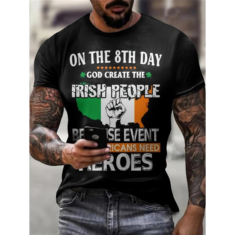3D IRISH PEOPLE Print Short Sleeve Crew Neck Summer - Adult & Kids T-Shirts, Sweatshirts & Hoodies apparel design preview 1