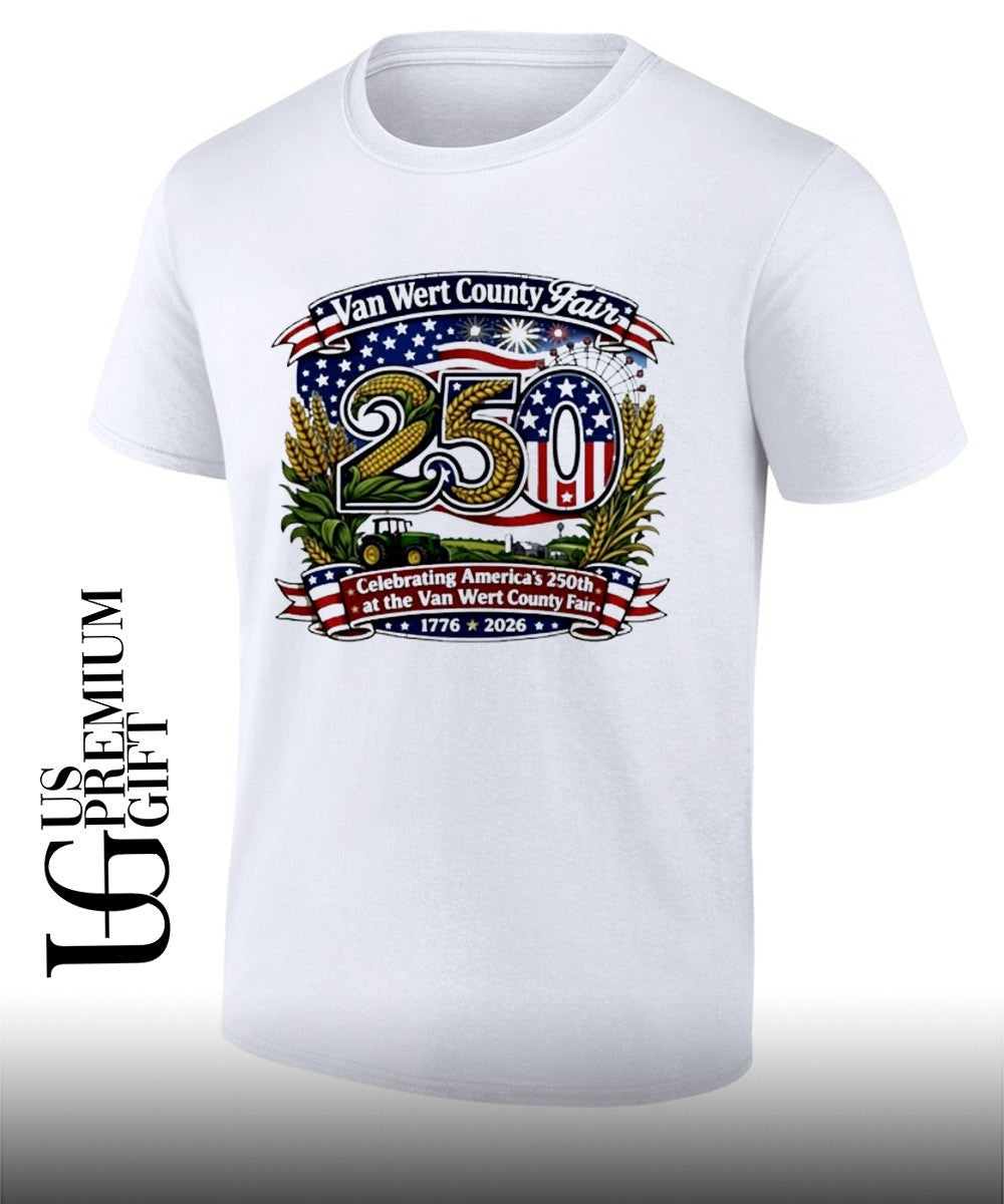 Van Wert County Fair 250 Celebrating America's 250th - Adult & Kids T-Shirts, Sweatshirts & Hoodies apparel design preview 1