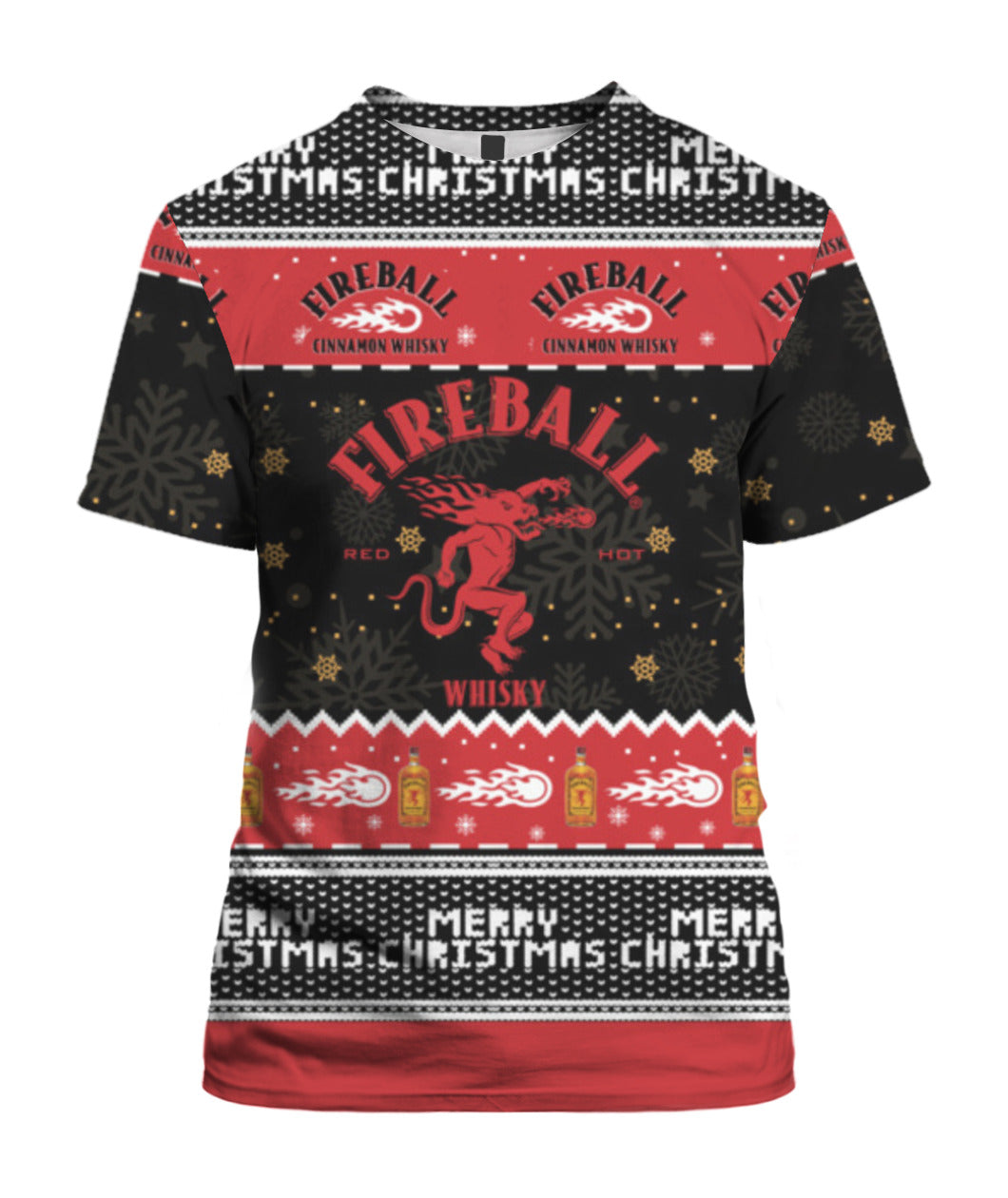 Fireball Whisky Merry 3D Christmas Sweater - Holiday Gift product image 3