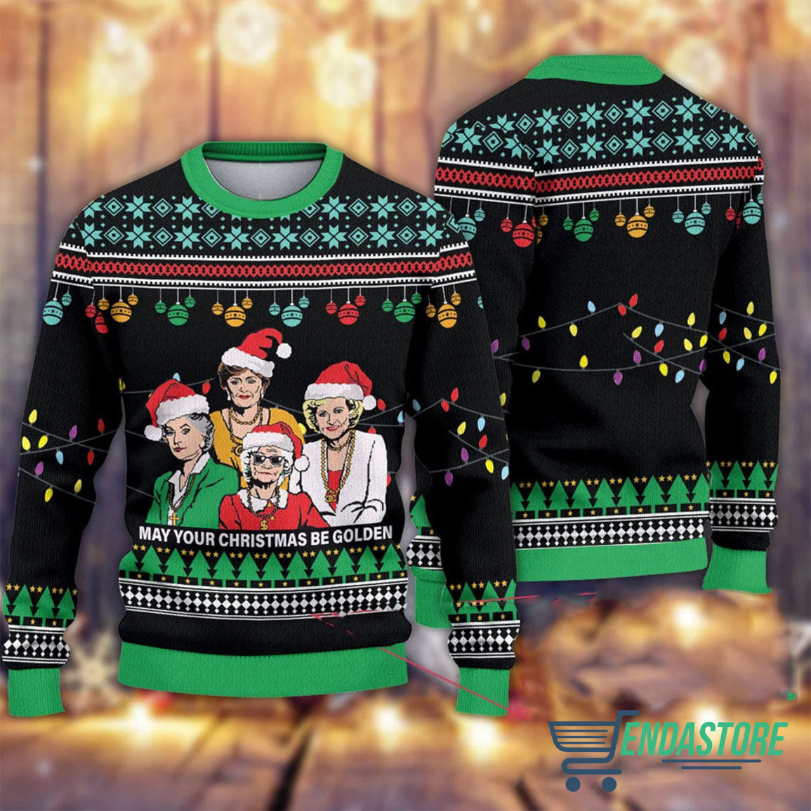 May your Christmas be Golden 3D Christmas Sweater - Holiday Gift product image
