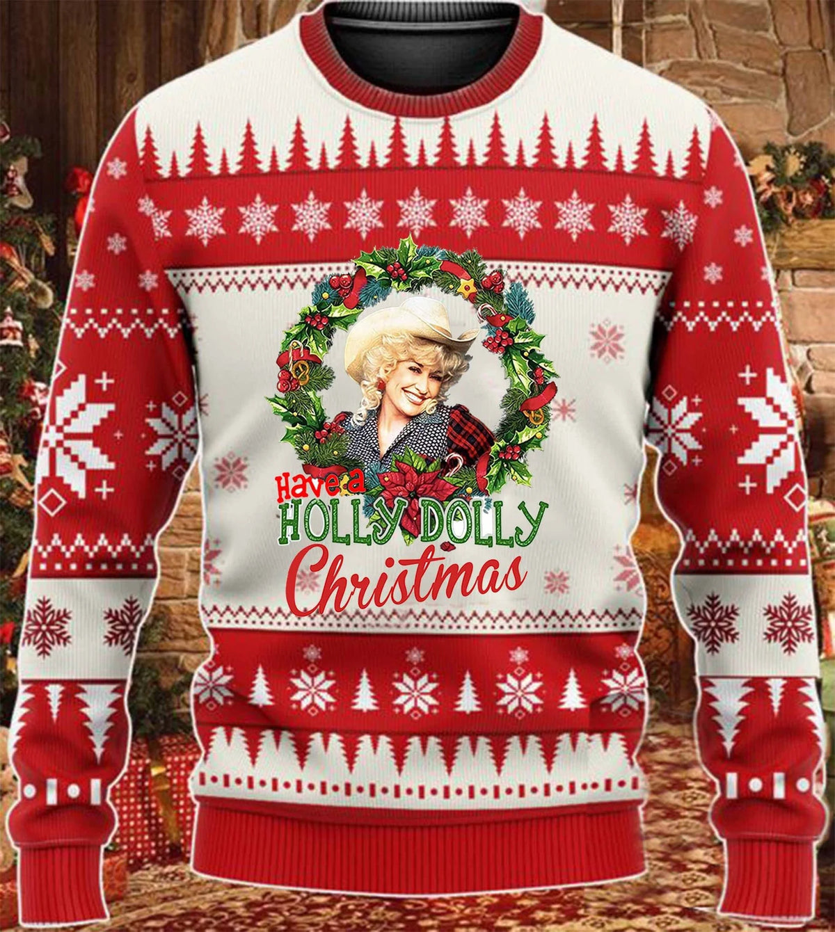 Have a Holly Dolly 3D Christmas Sweater - Holiday Gift product image 2