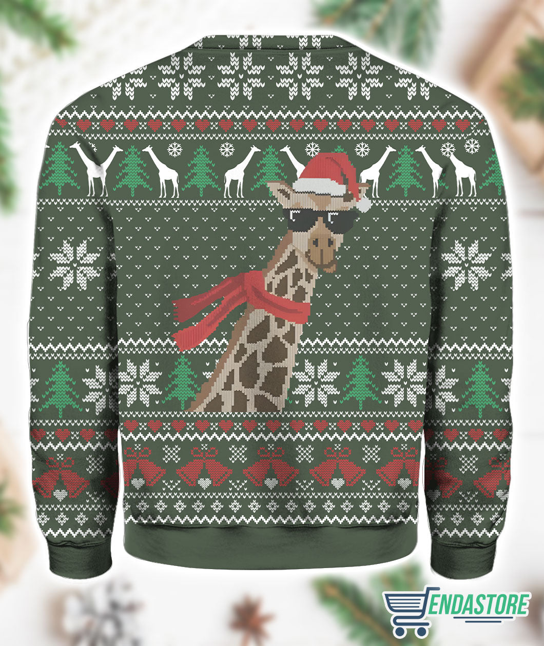 Giraffe Scarf 3D Ugly Christmas Sweater - Holiday Gift product image 3