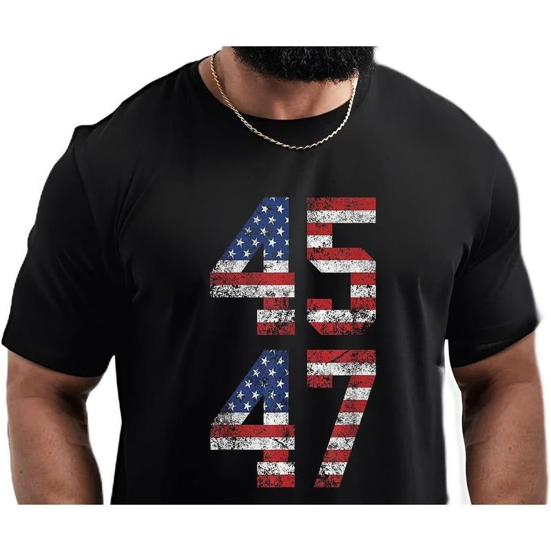 45 47 Save America Shit Trump 2024 Conservative - Adult & Kids T-Shirts, Sweatshirts & Hoodies apparel design preview 1