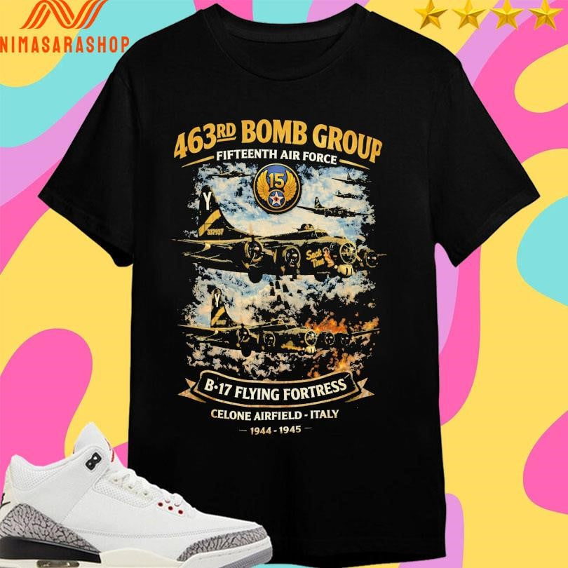 463rd Bomb Group Fifteenth Air Force B-17 Flying - Adult & Kids T-Shirts, Sweatshirts & Hoodies apparel design preview 1