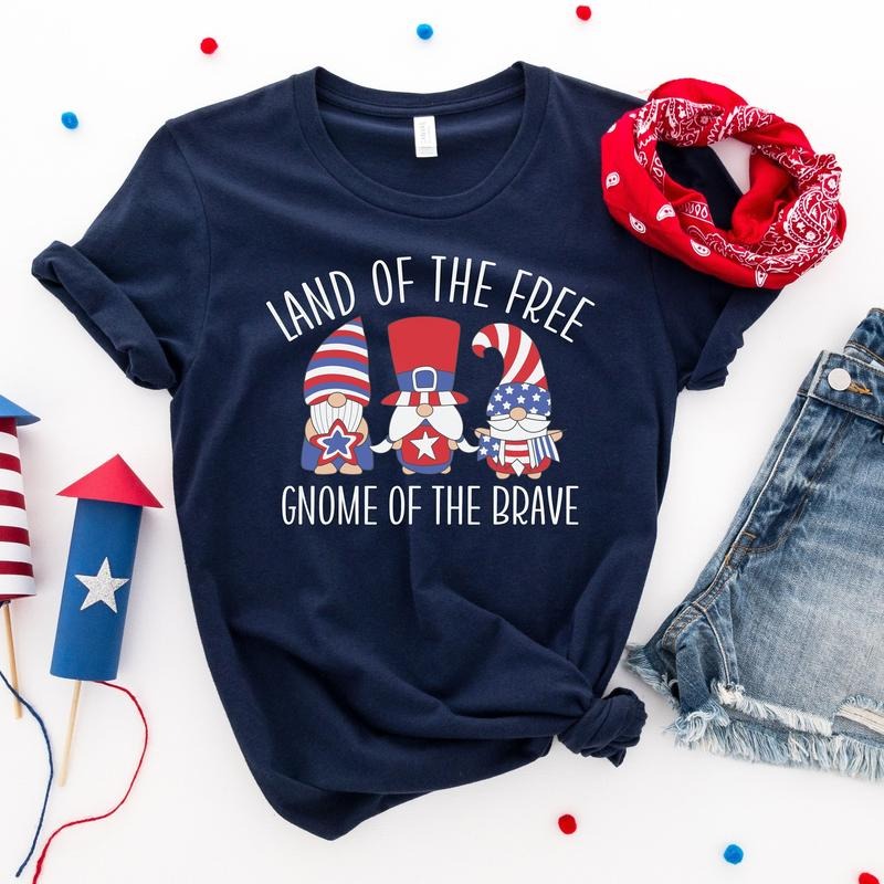 4th July Gnome Fourth Cute Patriotic Funny - Adult & Kids T-Shirts, Sweatshirts & Hoodies apparel design preview 1