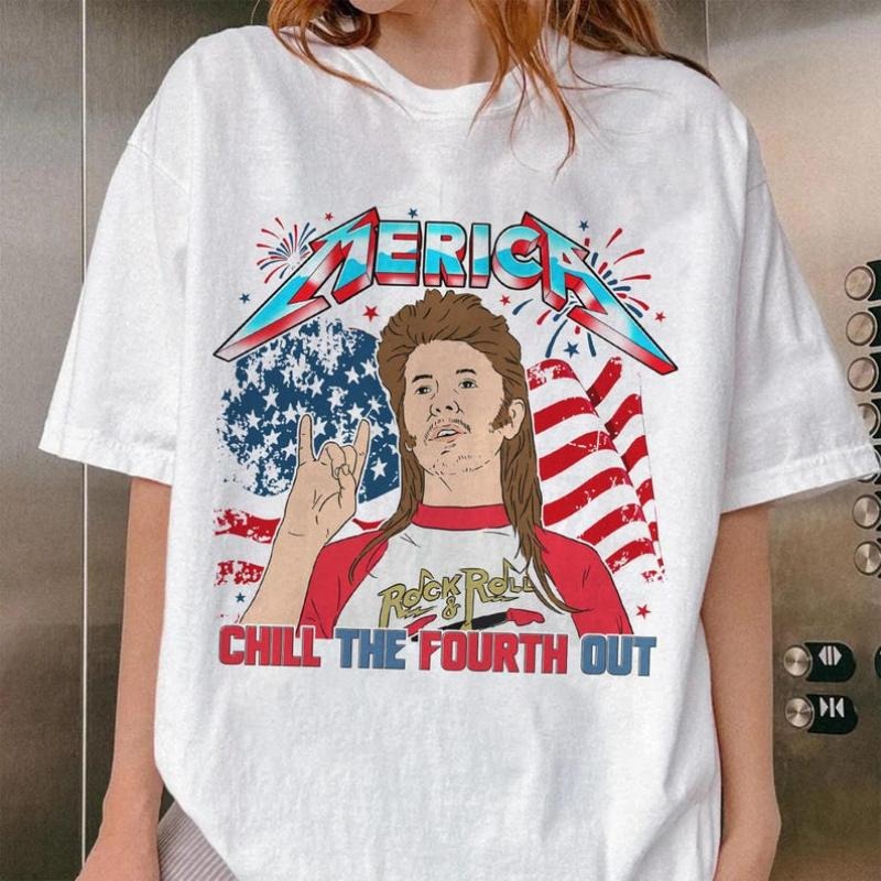 4th July Joe Dirt Chill Fourth Out Independence Day - Adult & Kids T-Shirts, Sweatshirts & Hoodies apparel design preview 1