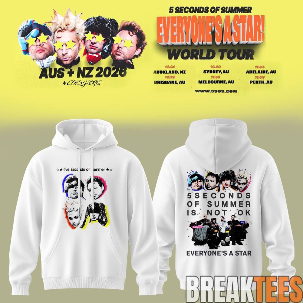 5 Seconds of Summer Everyone's A Star! World Tour - Adult & Kids T-Shirts, Sweatshirts & Hoodies apparel design preview 1
