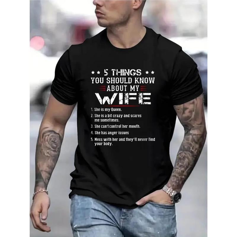 5 Things About My Wife Ultra Soft Cotton Funny - Adult & Kids T-Shirts, Sweatshirts & Hoodies apparel design preview 1
