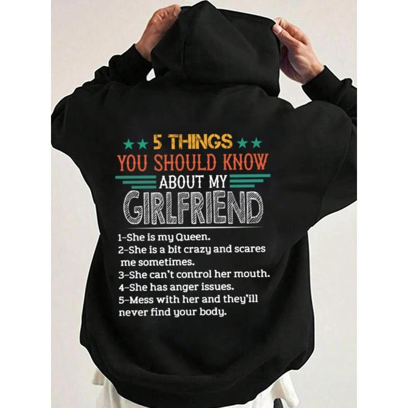 5 Things You Should Know About My Girlfriend Casual - Adult & Kids T-Shirts, Sweatshirts & Hoodies apparel design preview 1