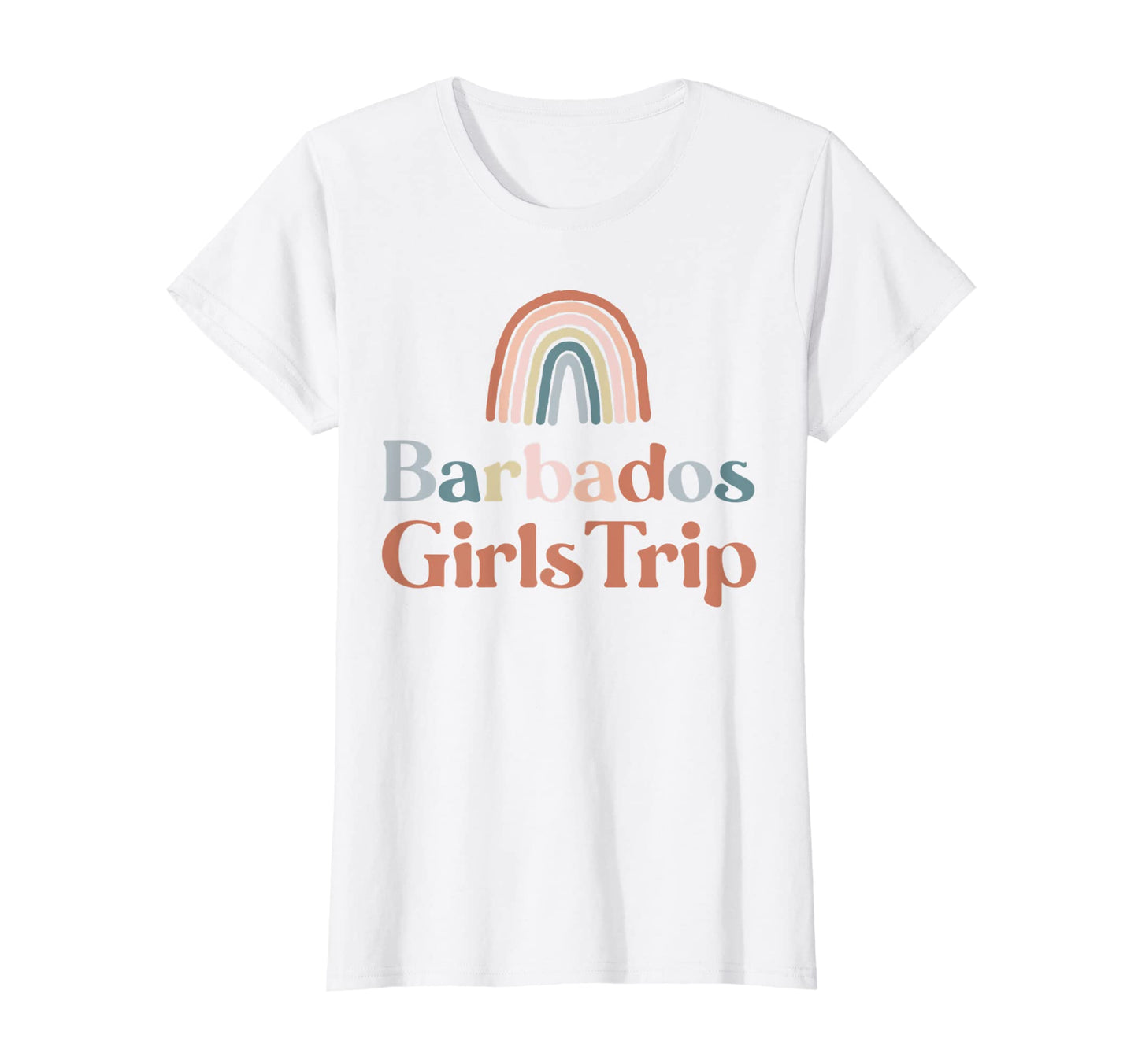 Womens Barbados Trip Boho Rainbow Group T-Shirt - Graphic Print for Adults - T-Shirt, Sweatshirt, Hoodie