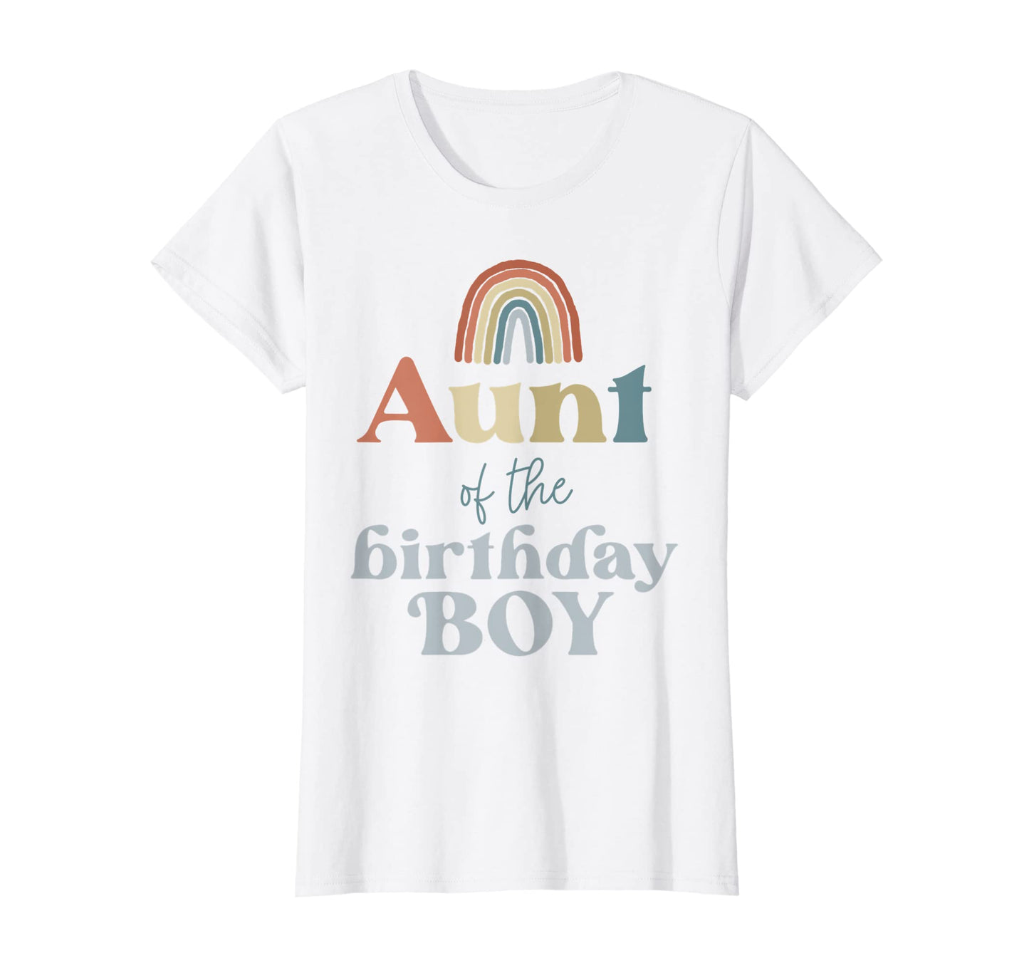 Womens Aunt Birthday Boho Rainbow T-Shirt - Custom Art Print Men Women - T-Shirt, Sweatshirt, Hoodie