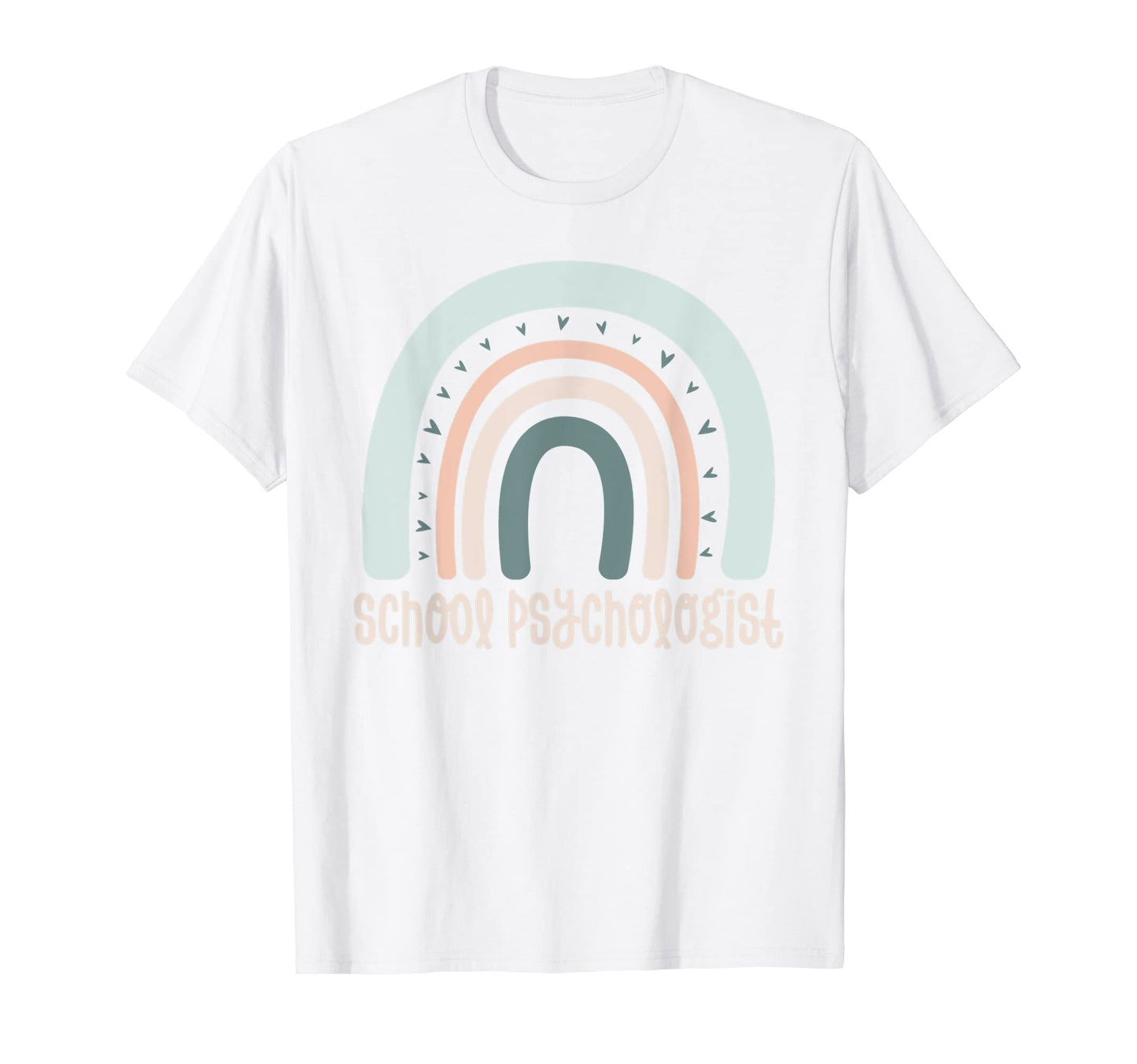 School Psycholoogist Boho Rainbow T-Shirt - Casual Everyday Wear Men Women - T-Shirt, Sweatshirt, Hoodie