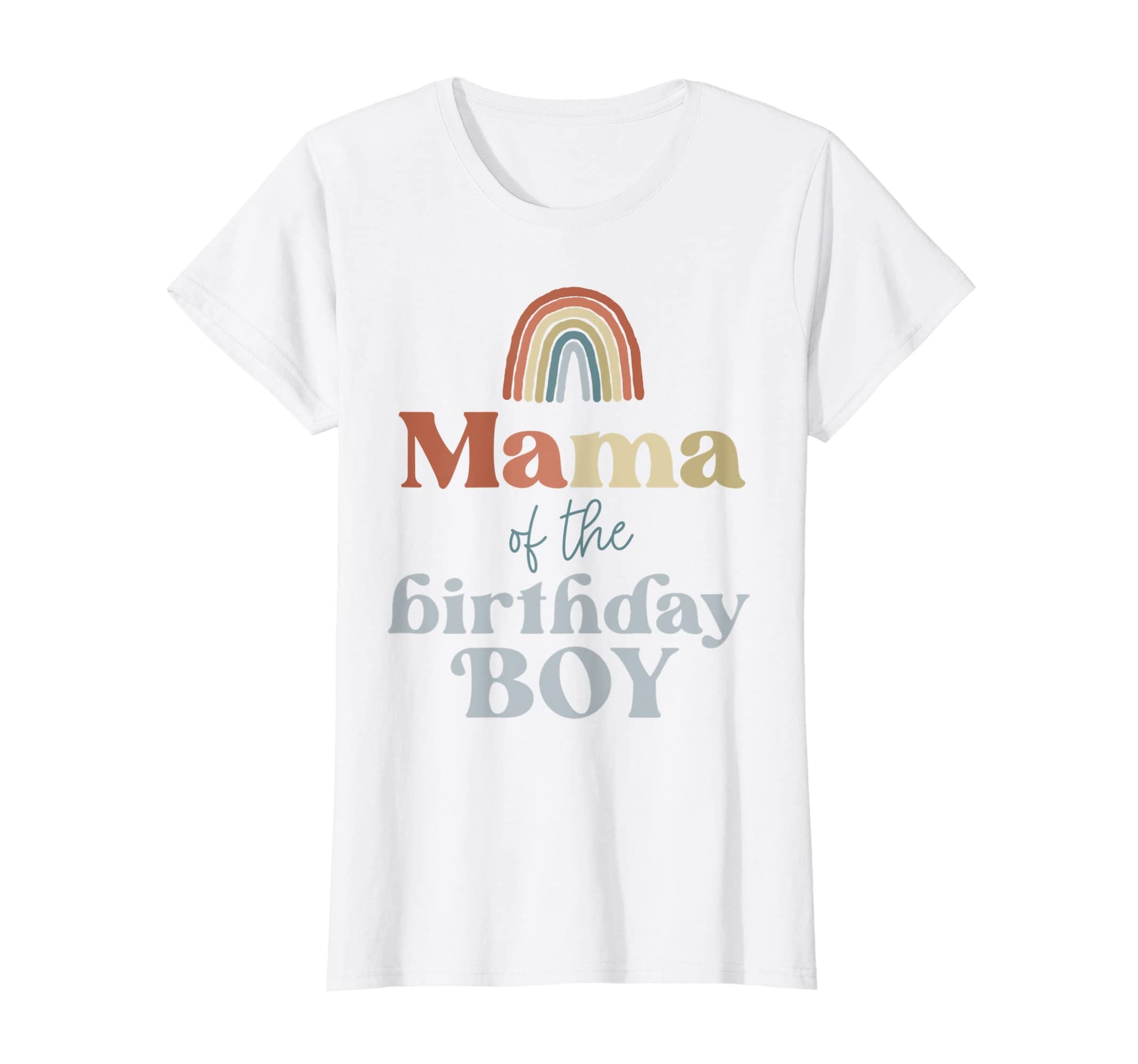 Womens Mama Birthday Boho Rainbow Party T-Shirt - Graphic Print Unisex - T-Shirt, Sweatshirt, Hoodie
