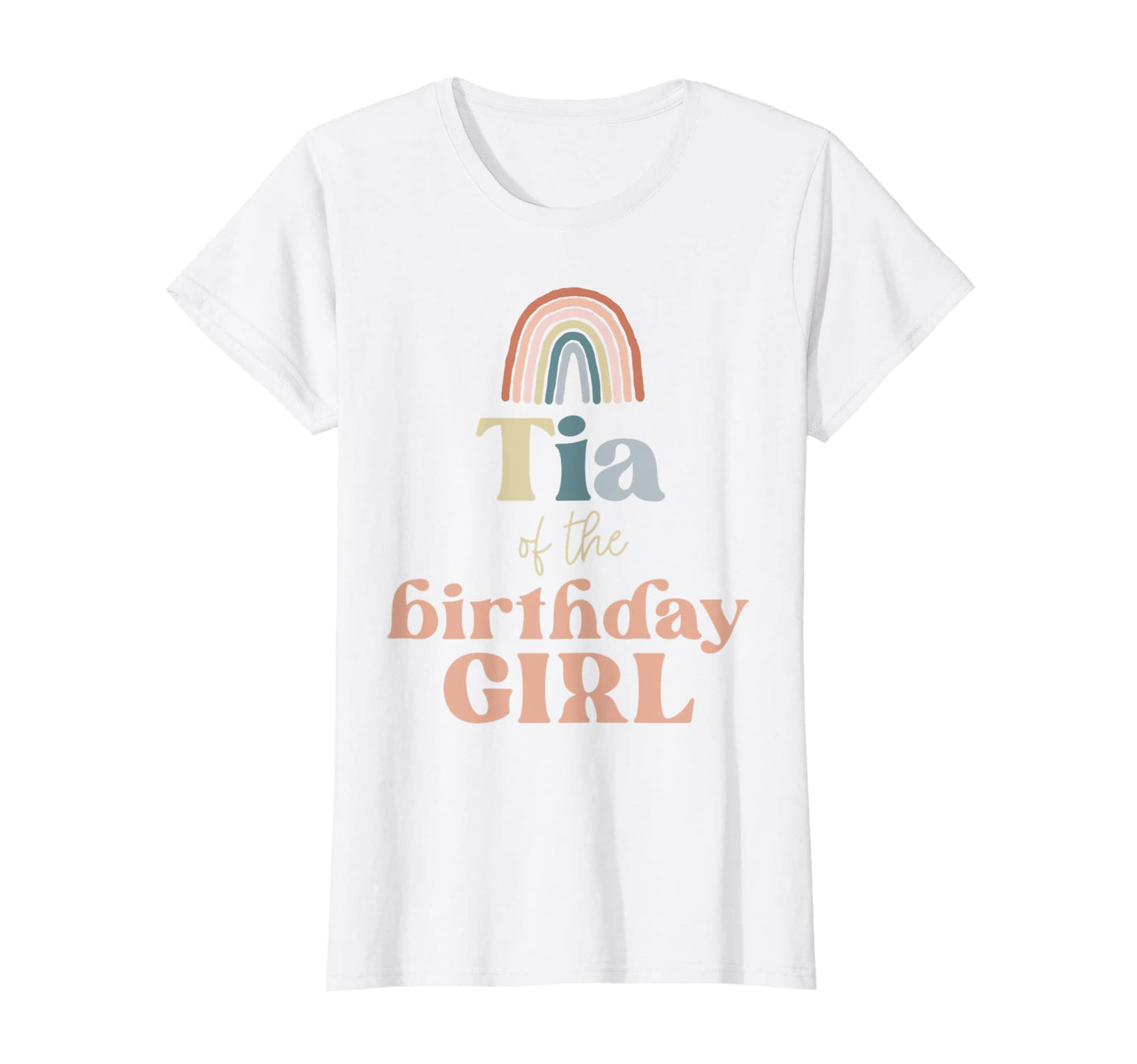Womens Tia Birthday Boho Rainbow T-Shirt - Streetwear Style for Adults - T-Shirt, Sweatshirt, Hoodie