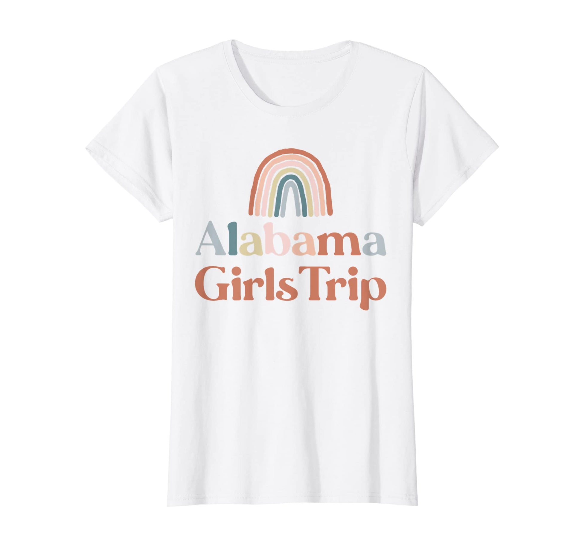 Womens Alabama Trip Boho Rainbow Group T-Shirt - Graphic Print for Adults - T-Shirt, Sweatshirt, Hoodie